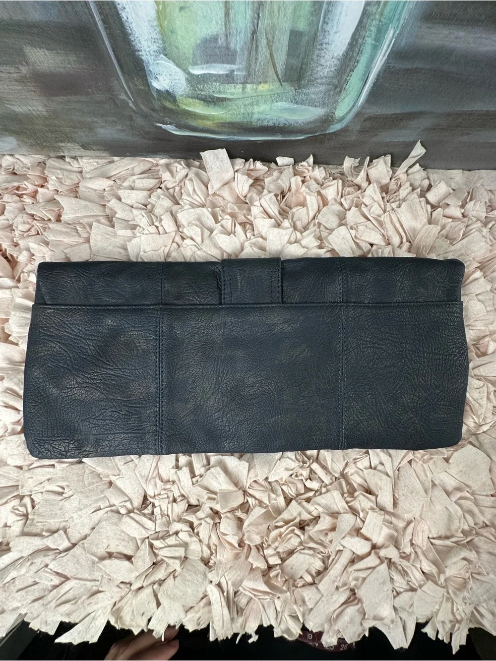 Lulu Townsend Deep Navy Blue Shimmer Clutch 💙✨